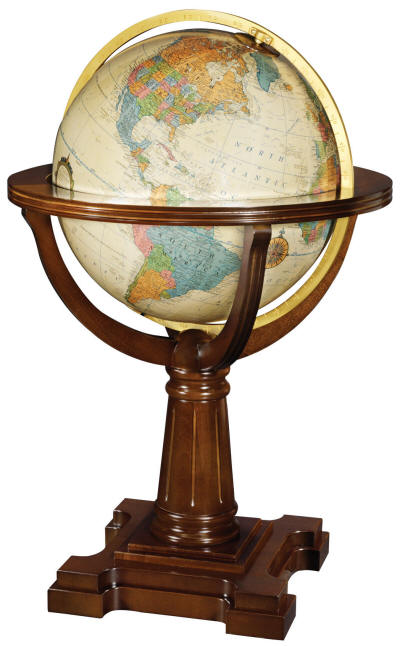 ANNAPOLIS Large Illuminated Floor Standing World Globe By Replogle   65006 Annapolis Floor  Globe New 